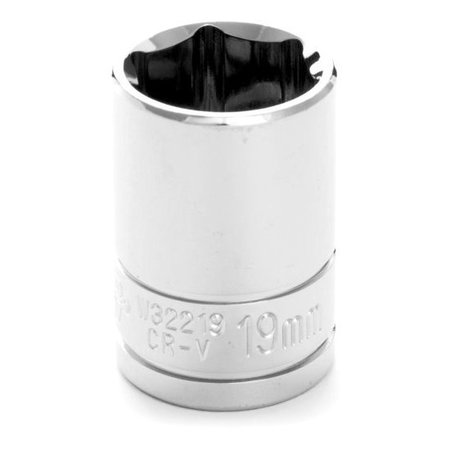 PERFORMANCE TOOL 1/2 In Dr. Socket 19Mm, W32219 W32219